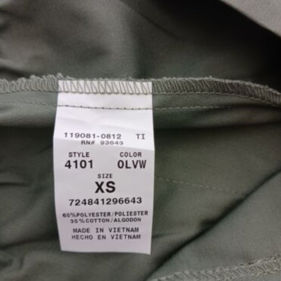 CHEROKEE WORKWEAR MEDICAL SCRUB PANTS Womens Size XS Style 4101 Drawstring Olive - Picture 9 of 10